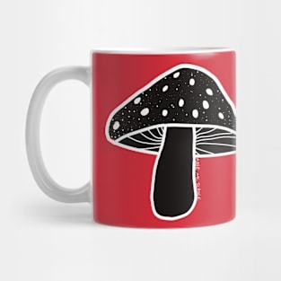 Black And White Mushroom Mug